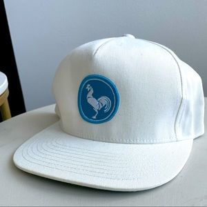 White SnapBack Flat Bill Hat